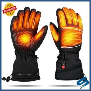 Rechargeable Heated Gloves, Waterproof, 7.4V Fast Heating, Unisex Medium